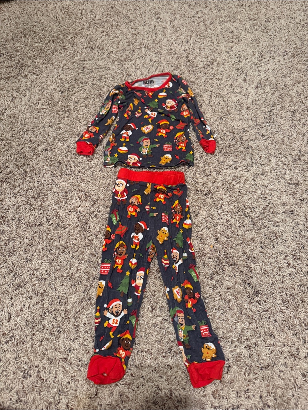 Kansas City Chiefs Bamboo 2 PC Set Pajamas - 2T